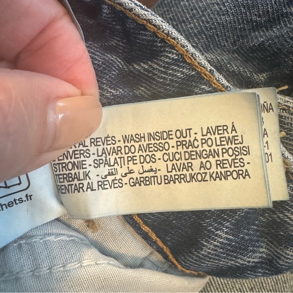 Zara Wide-Leg cropped Blue Jeans - Picture 8 of 9